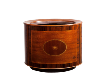 LONDON - Round wood veneer plant pot with automatic watering by Hobby Flower - view 2